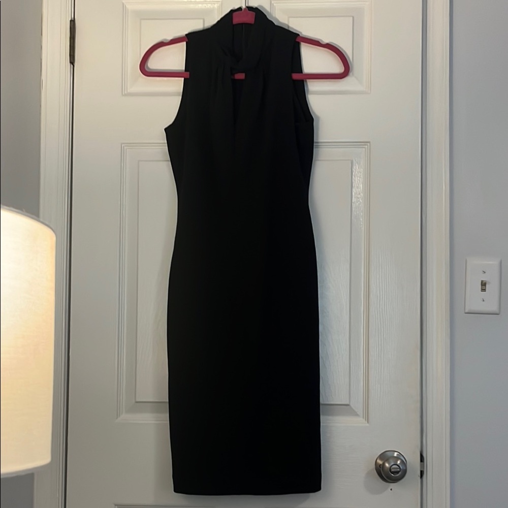 Calvin Klein Black Sheath Midi Dress